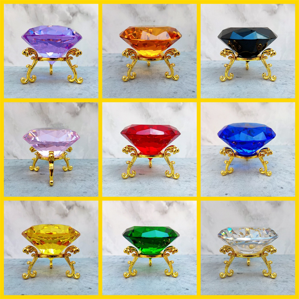 80mm K9 Crystal Diamond With M - Paper Weight Crystal ulasan dan harga