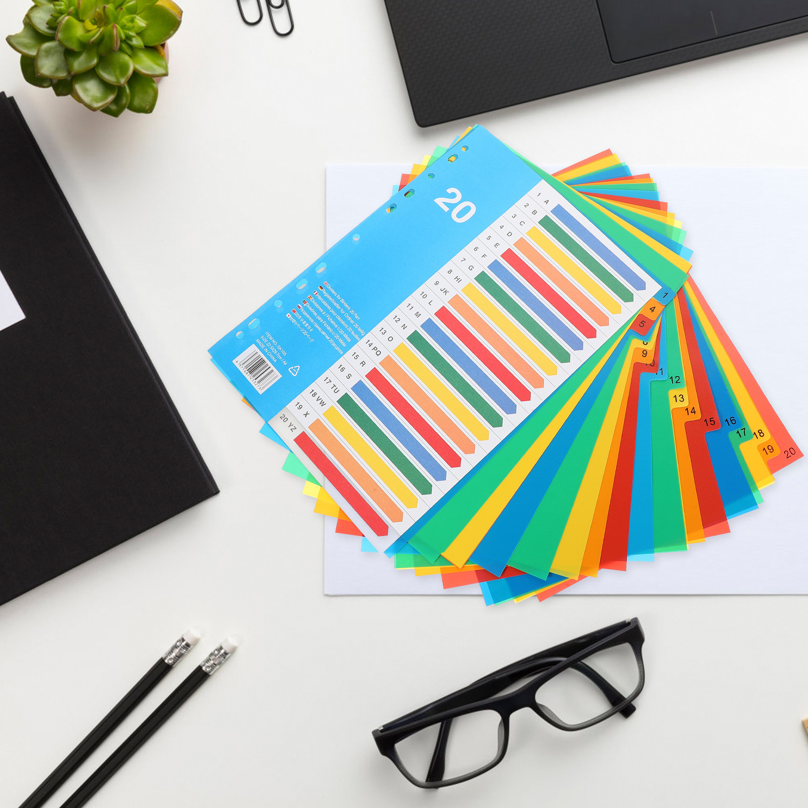 5Pcs Premium PP Plastic Binder - Tab Divider A4 ulasan dan harga
