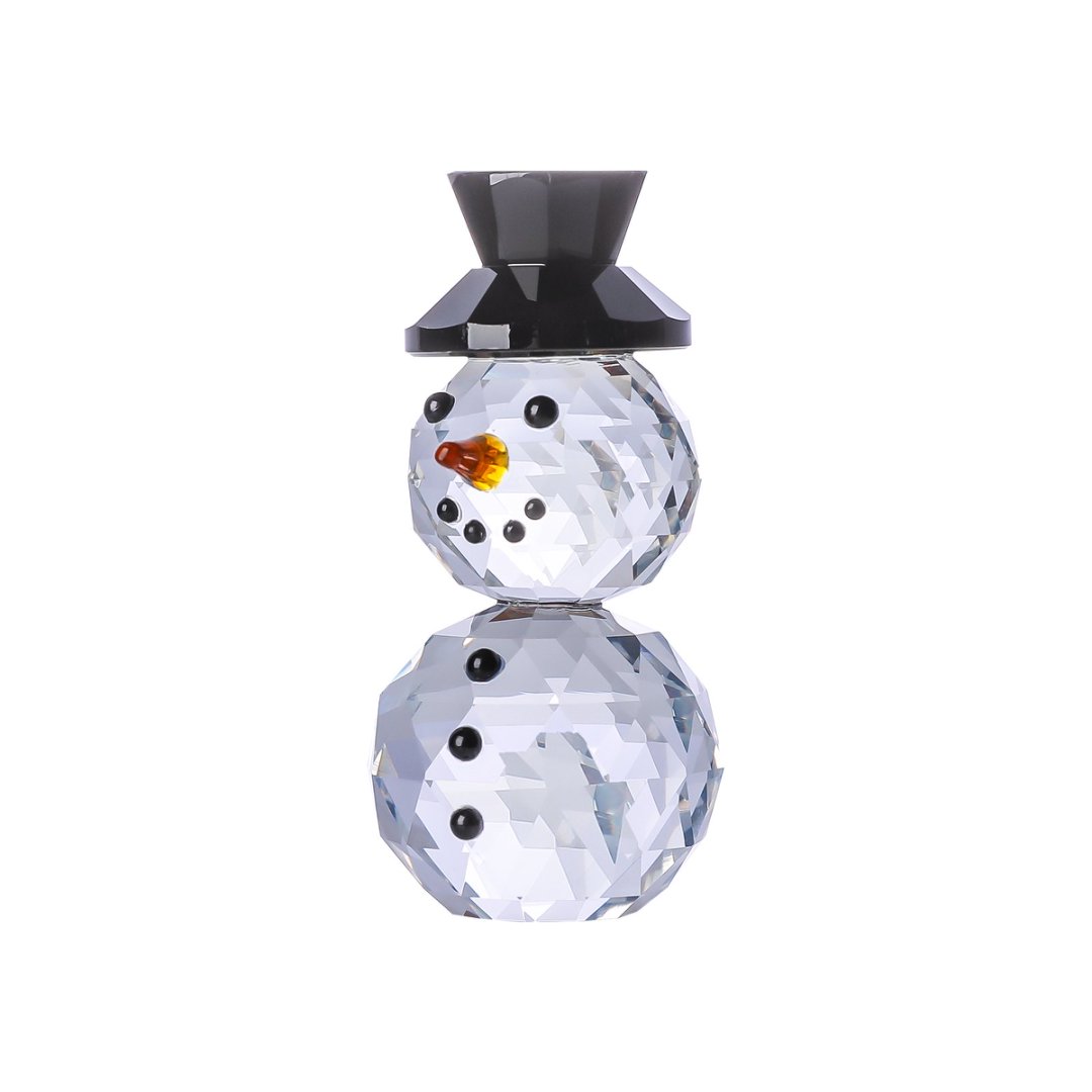 Crystal Black Hat Snowman Figu - Paper Weight Crystal ulasan dan harga