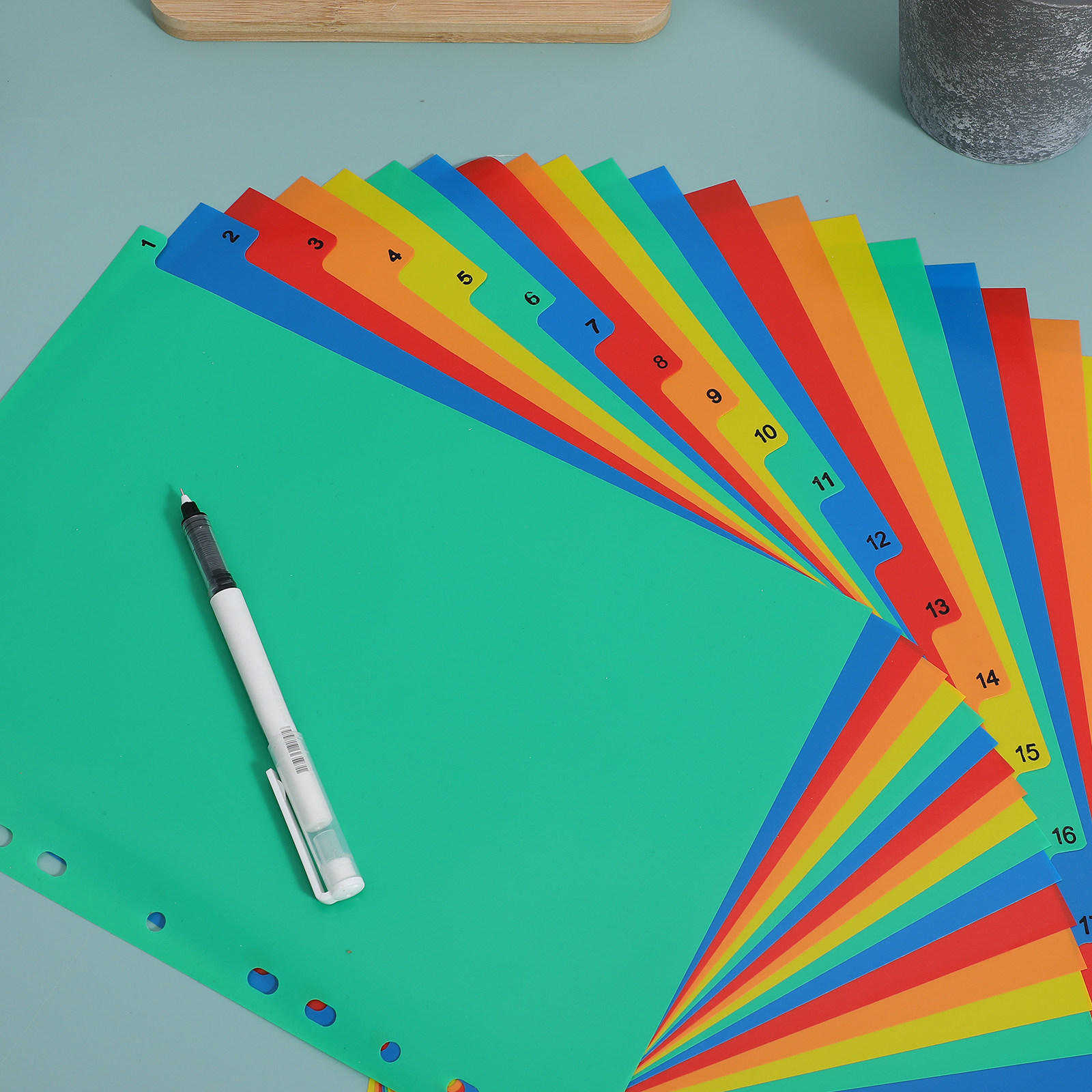 20 Pages A4 Colorful Plastic T - Tab Divider A4 ulasan dan harga