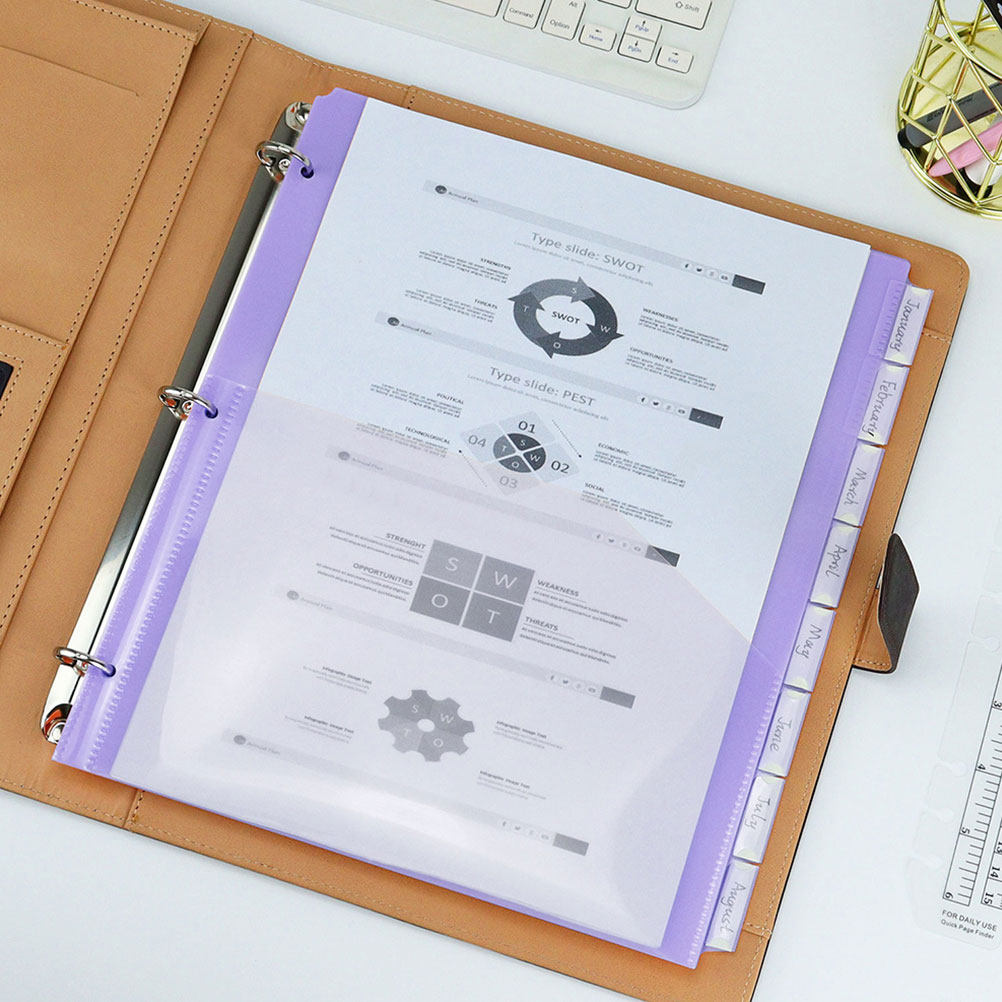 2Sets A4 Plastic Binder Divide - Tab Divider A4 ulasan dan harga