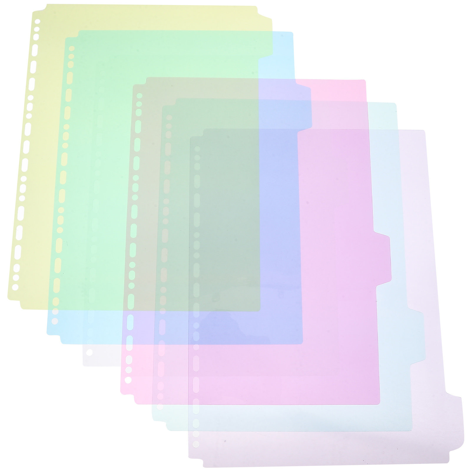 6Pcs Plastic Tabbed Binder Div - Tab Divider A4 ulasan dan harga